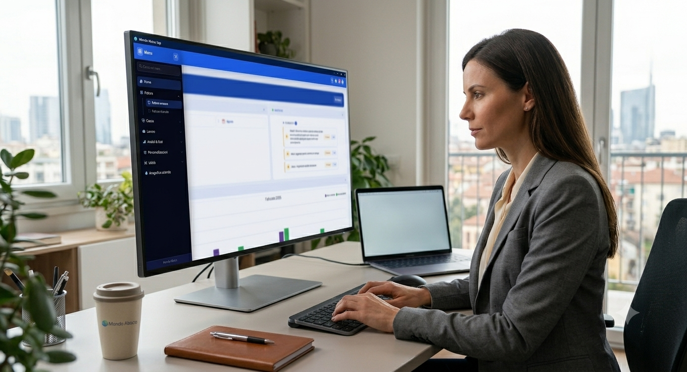 AbacoPro utilizzato da desktop in ufficio